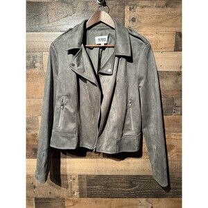 NEW Women's BB Dakota by Steve Madden Green Moss Faux Suede Moto Jacket - Sz XL